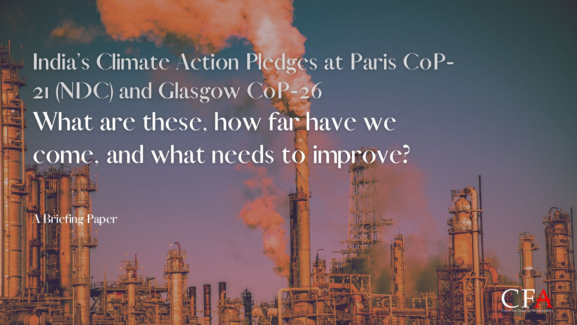 India’s Climate Action Pledges at Paris COP21 (NDC) and Glasgow COP26 ...