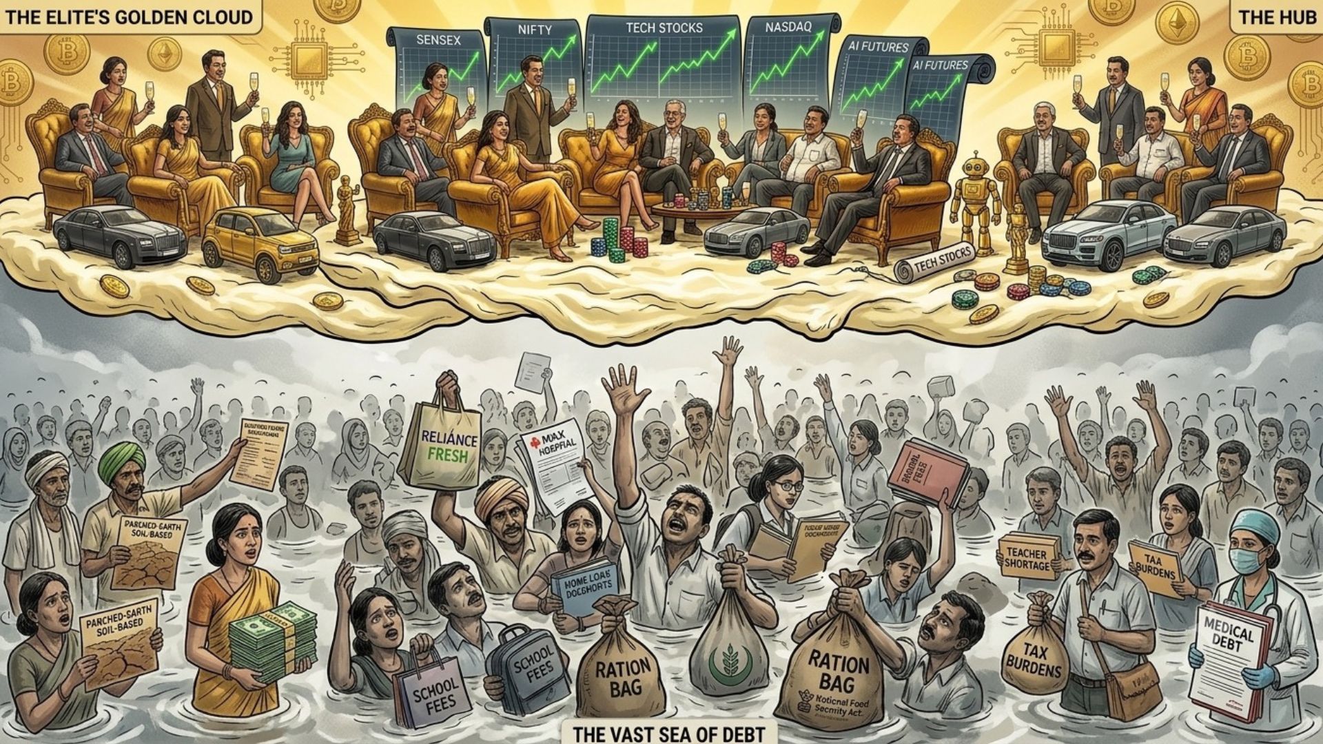 The India of the elites and that of the cockroaches